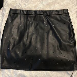 Forever 21 Black Embellished Mini Skirt Night Out